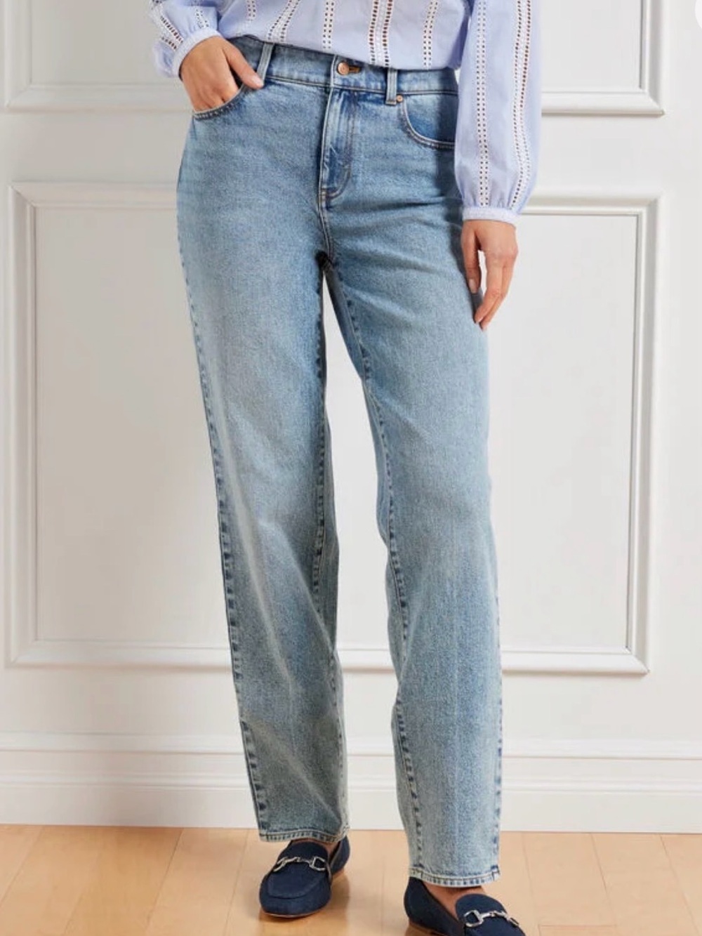 Talbots Petite High Waist Relaxed Jeans